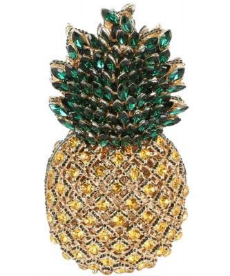 Pineapple Crystal Rhinestone Clutch LGZ081