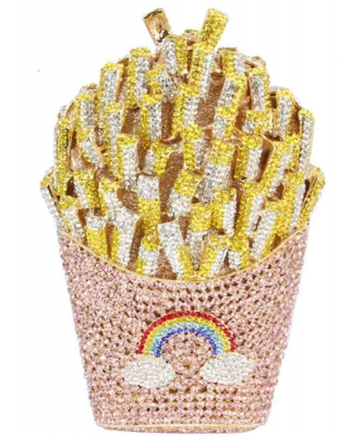 French Fries Crystal Rhinestone Clutch LGZ083
