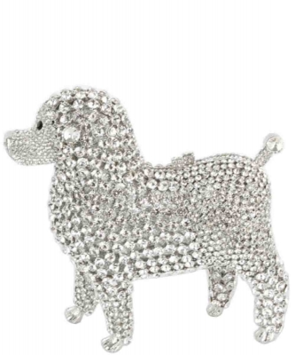Dog Rhinestone Clutch Bag LGZ085