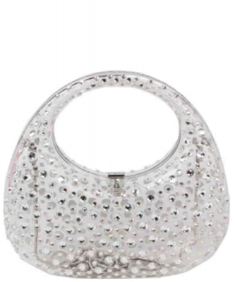 Rhinestone Clear Crossbody Bag LGZ097