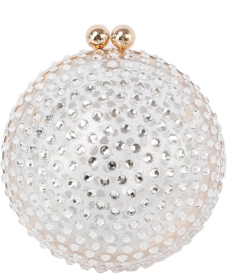 Rhinestone Ball Clutch Crossbody Bag LGZ102
