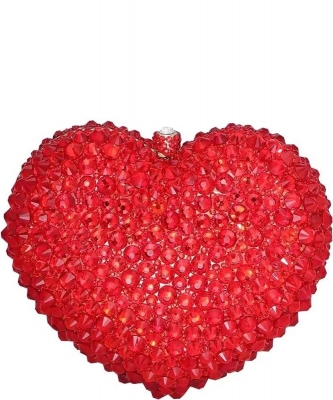 Red Heart Luxury Evening Crystal Bag LGZ120