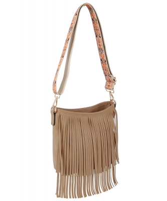 Fringe Guitar Strap Crossbody Bag LHU462