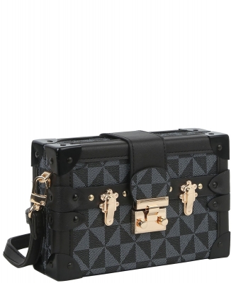 Fashion Monogram Boxy Crossbody Satchel LMN021