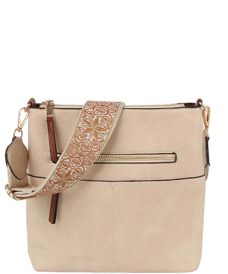 Fashion Zip Pocket Guitar Strap Crossbody Bag LQF038G-LM