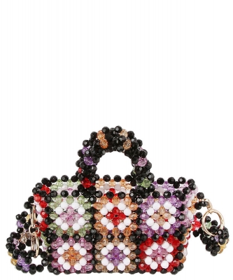 Crystal Beaded Flower Bag LWB002