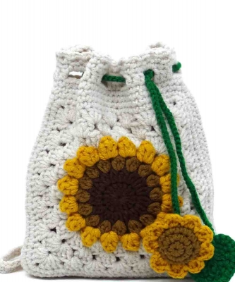 Sunflower Crochet Crossbody Bag LWB020