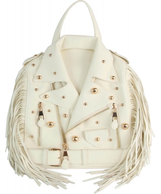 Motorcycle Jacket Fringe Studded Backpack LY042-S