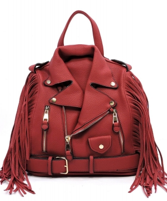 Motorcycle Jacket Fringe Backpack LY0422