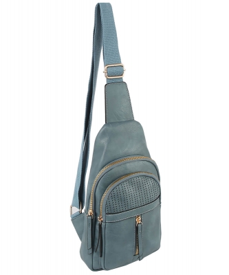 Fashion Laser Cut Printed Sling Bag Backpack LY122