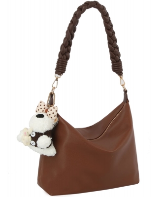 Bag Charm Braided Handle Shoulder Bag MEE-0110