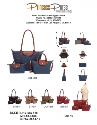 3in1 Fashion Tote Bag Wallet Set MS-31419