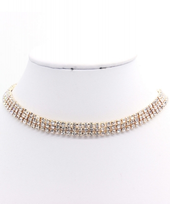 Choker Rhinestone Necklace NB330081
