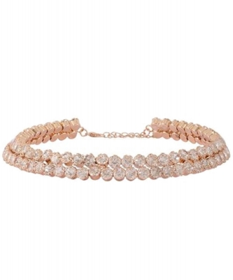 Double Layered Rhinestone Choker NB860084