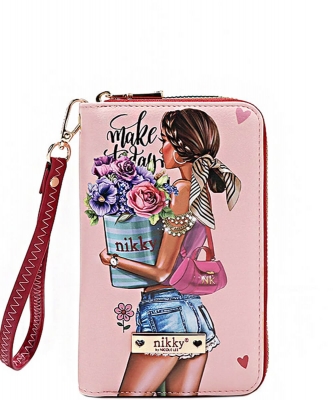 Medium Double Zipper Wallet Nikky by Nicole Lee NK24003