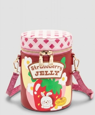 Strawberry Jelly Jar Novelty Crossbody Bag P-JELLY