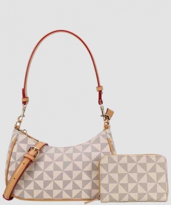 Geometric Shoulder Bag With Pouch P007-1261A