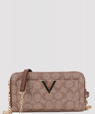 Oval Pattern v Zipper Crossbody Wallet Bag P008-1025