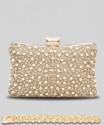 Pearl Rhinestone Convertible Box Clutch P20107-60
