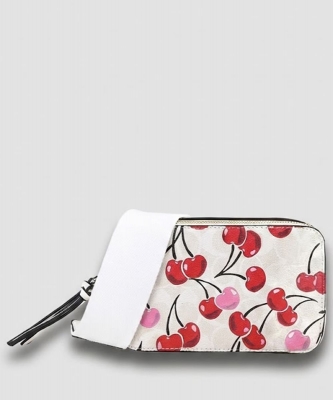 Cherry Print Textured Crossbody Bag P8YT-1026