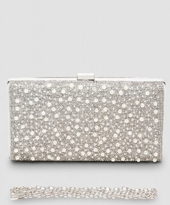 Mix Pearl Rhinestone Box Clutch PA06-60