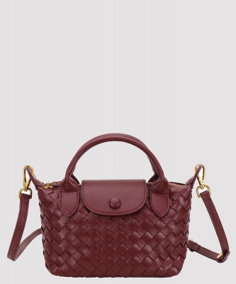 Woven Top Handle Crossbody Satchel Bag PB1767