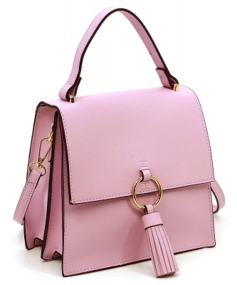 Fashion Ring Tassel Flap Crossbody Satchel PB704