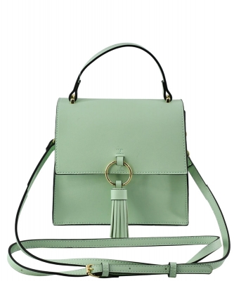 Fashion Ring Tassel Flap Crossbody Satchel Bag PB704 MINT