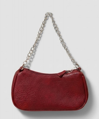 Minimalist Textured Chain Shoulder Purse PBA320111