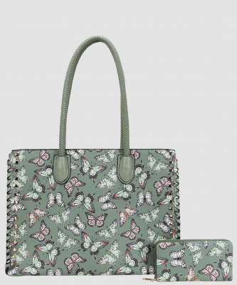 Fluttering Garden Tote & Wallet Set PDf5-6864