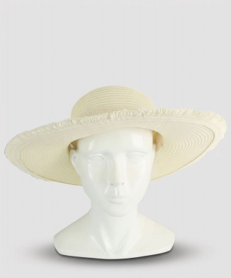 Fray Edge Lace Bow Sun Hat PEWB149