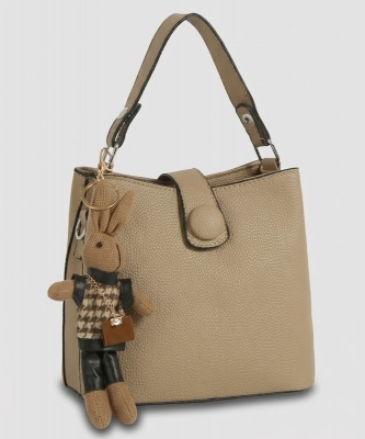 Fashion Bucket Satchel with Bag Charm PEWB156