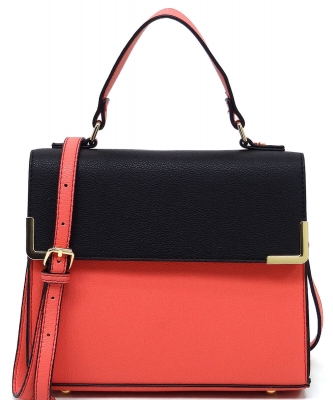 Colorblock Top Handle Satchel PF2770