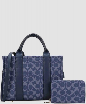 Oval Pattern Tote Bag For Women With Wallet PFT-9116A