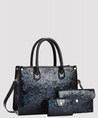 Embossed Flower 3-in-1 Satchel Set PGMS-5005