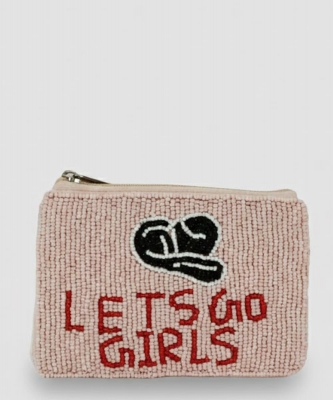 Ladies Fully Beaded Lets Go Girls Coin Purse PHD00536