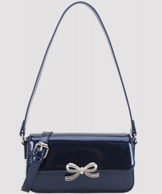 Self-Portrait bBow-Detail Leather Shoulder Bag PHDJ-1285