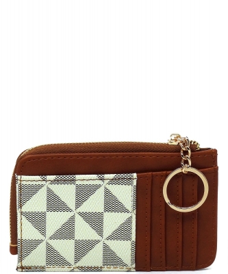 PM Monogram Card Holder Keychain Wallet PM003