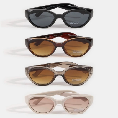 Retro Oval Cat Eye Chunky Frame Sunglasses PMP25029SD-AP