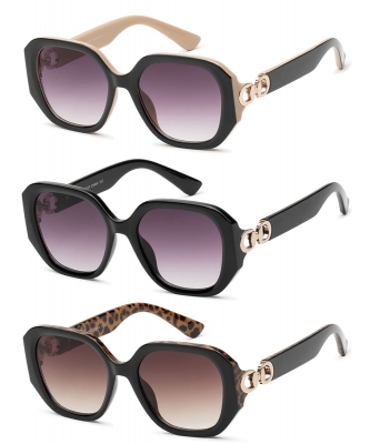 Geometric Link-Accented Sunglasses PMP77247A
