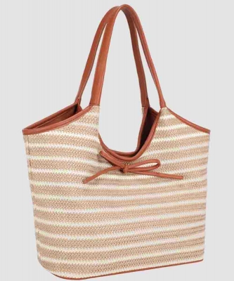 The Seaside Serenade Striped Tote PNS-31718