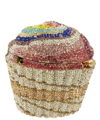 Rhinestone Cupcake Evening Clutch Handbag PP-CUPCAKE