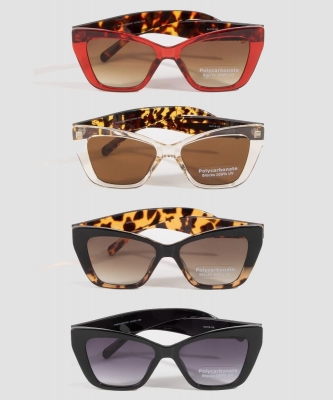Oversized Cat Eye Tortoise Shell Frame Sunglasses PP92032SDMC-AP