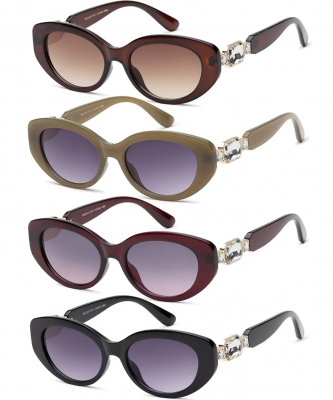 Midnight Merlot Crystal-Embellished Cat-Eye Sunglasses PRS25317AP
