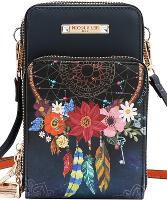 Multi-Zip Phone Case Crossbody By NL PRT7111