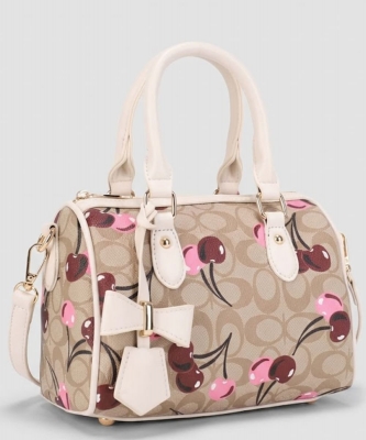 Oval Cherry Print Satchel PZW-5448