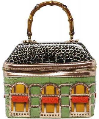 House Design Bamboo Women Top Handle Shoulder Bags S-1960