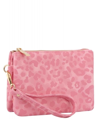 Leopard Convertible Clutch Crossbody Bag TD0030 BLUSH