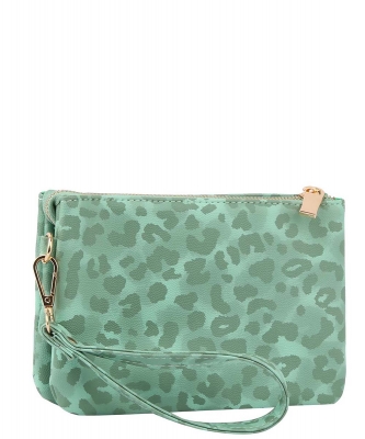 Leopard Convertible Clutch Crossbody Bag TD0030 MINT