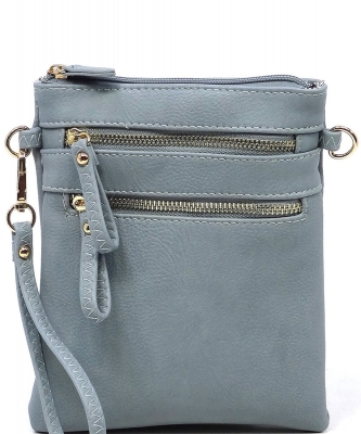Fashion Multi Zip Pocket Cross Body Bag WU002